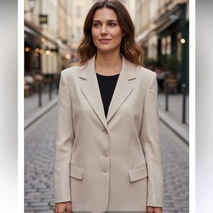 CASUAL CORNER ANNEX WOMEN BEIGE BLAZER. VINTAGE IN EXCELLENT CONDITION. SZ 22W